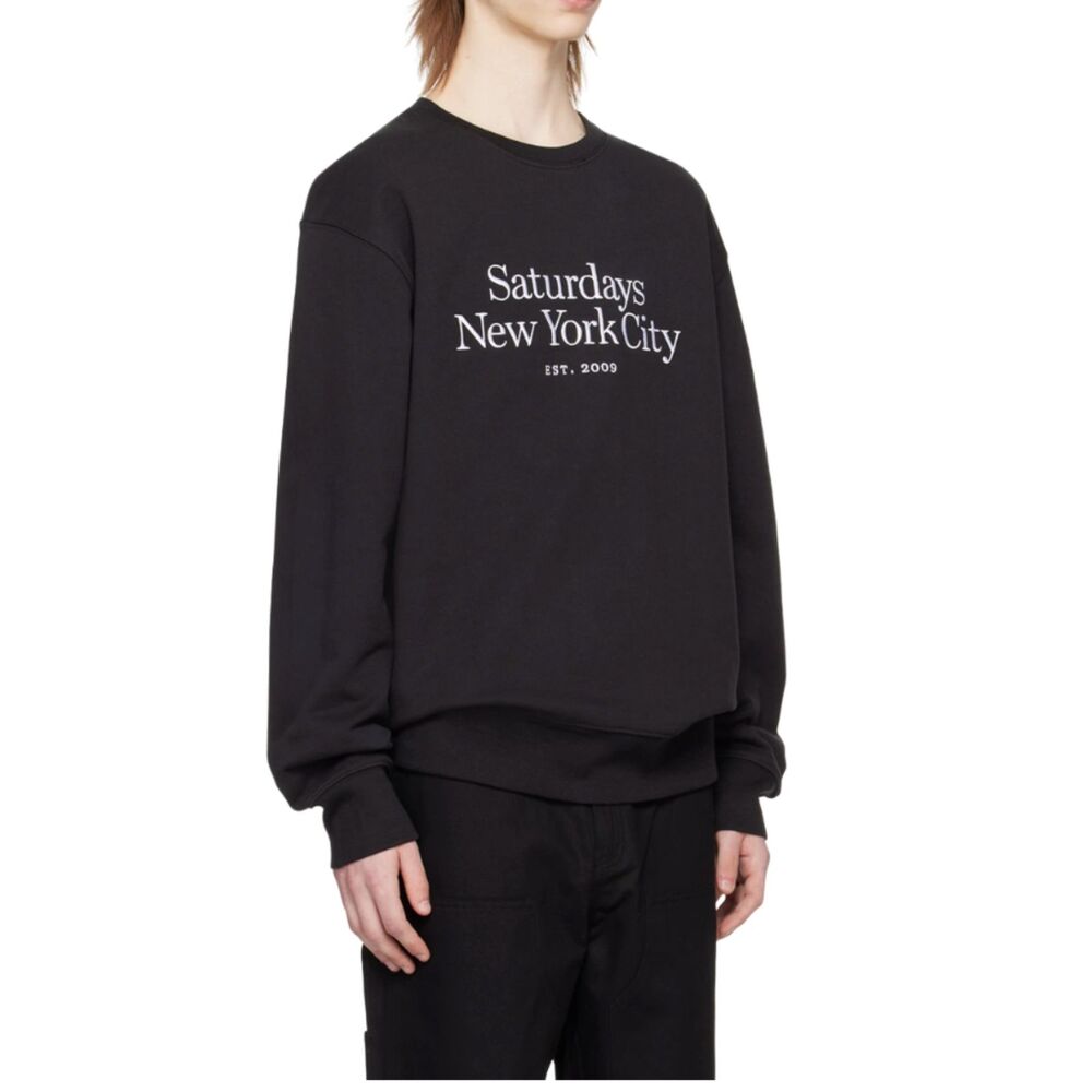 SATURDAYS NYC Bowery Miller Sweatshirt Black Large